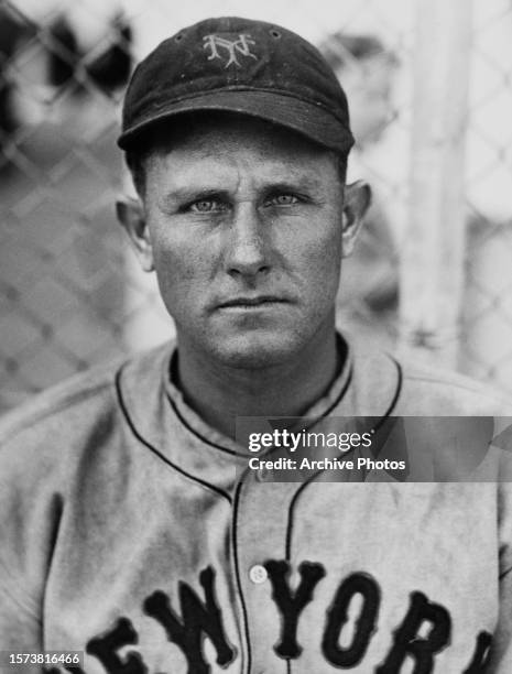 Portrait of Homer Peel , Right Handed Pitcher for the New York Giants of the National League during Major League Baseball Spring Training circa March...