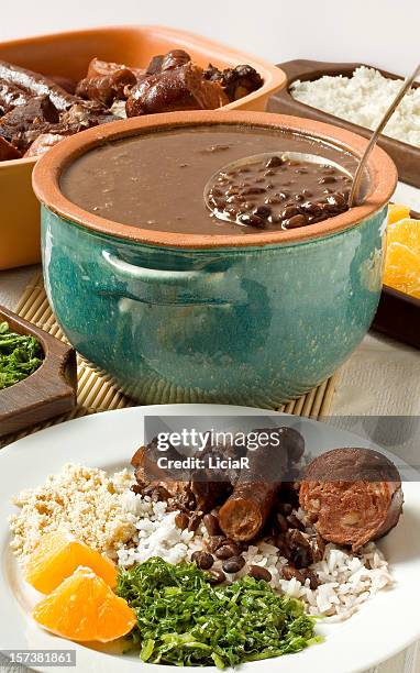 feijoada - brazilian feijoada dish stock pictures, royalty-free photos & images