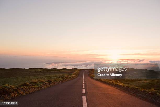 country highway to heaven - sunset road stock pictures, royalty-free photos & images