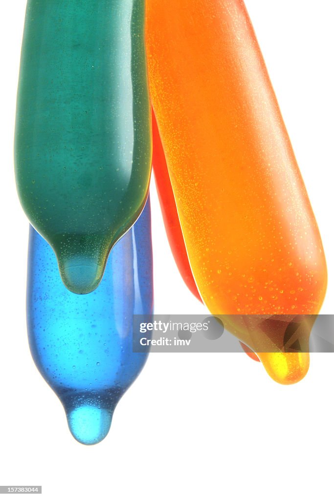 Multicolor condoms