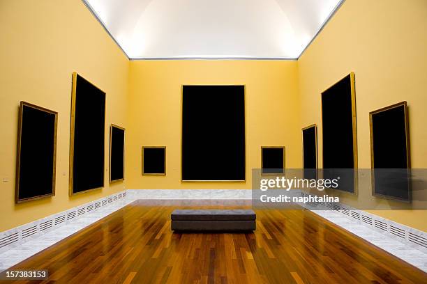 yellow museum room - empty art gallery stock pictures, royalty-free photos & images