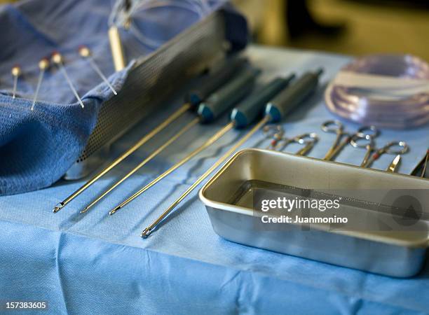 liposuction surgery tools - surgical scissors stock pictures, royalty-free photos & images