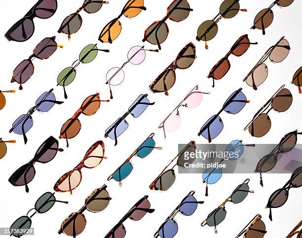 sunglasses - horn rimmed glasses stock pictures, royalty-free photos & images