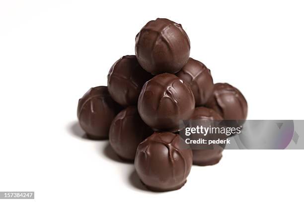 chocolate pyramid - chocolate truffle bildbanksfoton och bilder