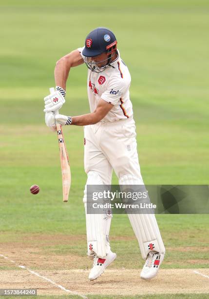 Alastair Cook of Essex bats during the LV= Insurance County Championship Division 1 match between Hampshire and Essex at Ageas Bowl on July 27, 2023...