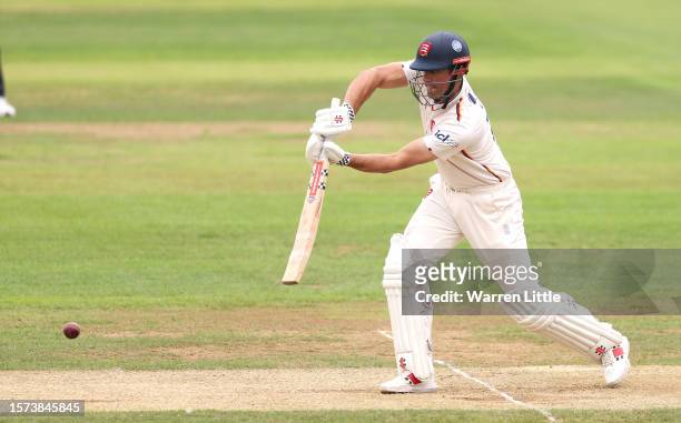 Alastair Cook of Essex bats during the LV= Insurance County Championship Division 1 match between Hampshire and Essex at Ageas Bowl on July 27, 2023...