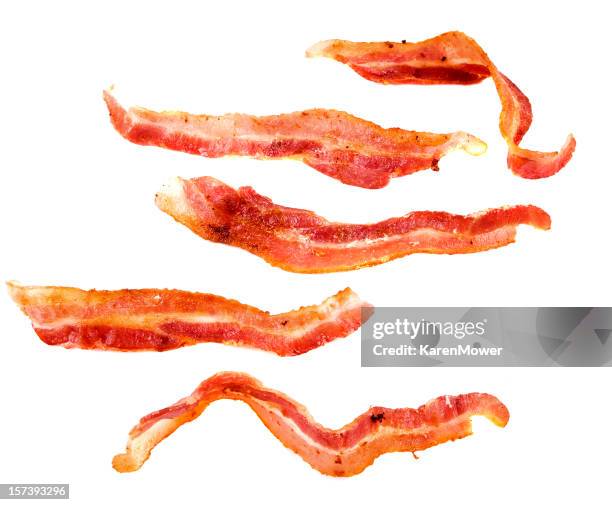 bacon strips - bacon stock pictures, royalty-free photos & images