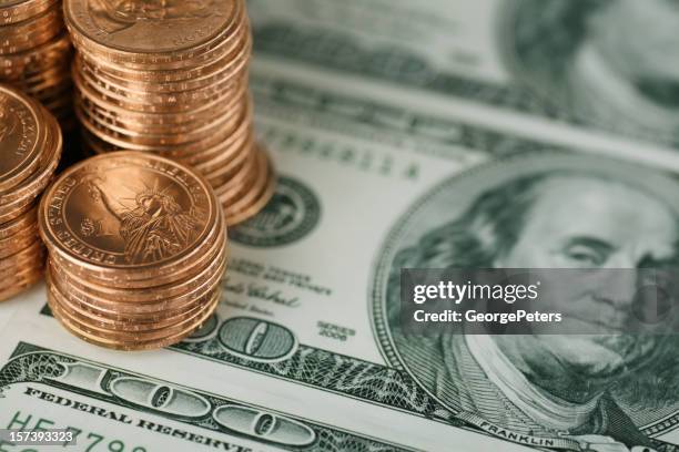 money - american one hundred dollar bill stockfoto's en -beelden