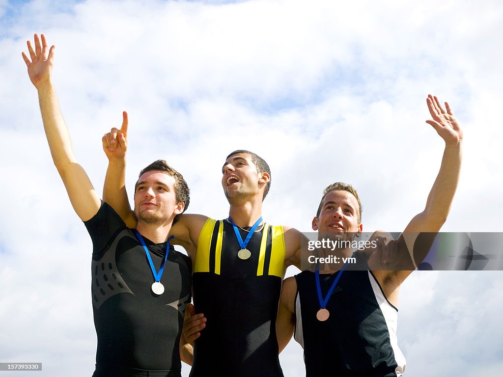 Winners on podium