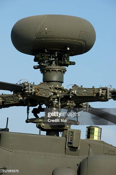 longbow radar (apache helicopter) - military helicopter stock pictures, royalty-free photos & images
