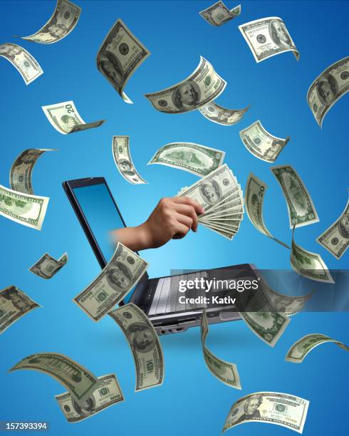 technology &amp; money - catching money stock pictures, royalty-free photos & images