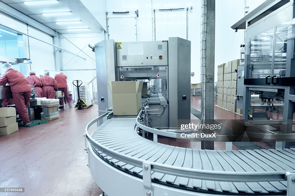 Industria alimentaria trabajo. Las personas, los trabajadores.