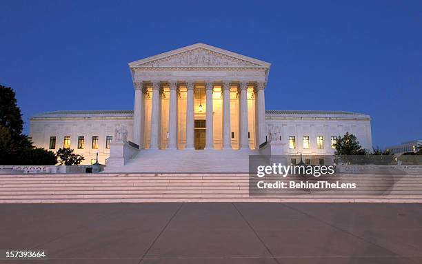 us supreme court - washington dc at night stock pictures, royalty-free photos & images