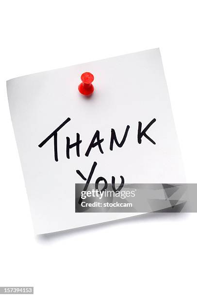 white thank you post-it note - thank you post it stock pictures, royalty-free photos & images