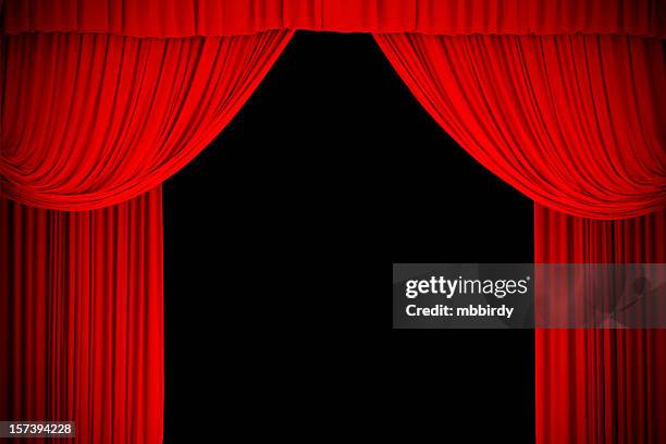 cortina de palco vermelho - curtain imagens e fotografias de stock