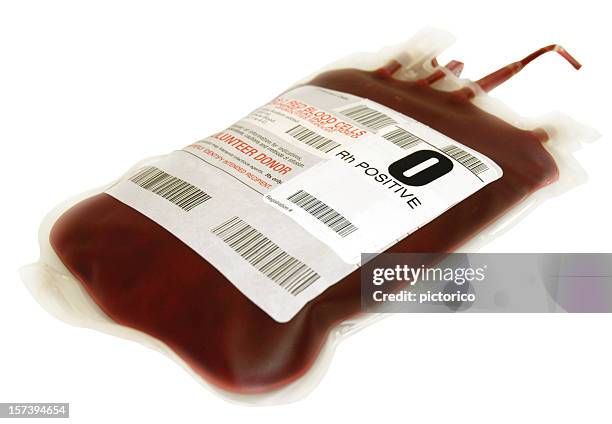 o positive packed cells blood bag - blood bag 個照片及圖片檔