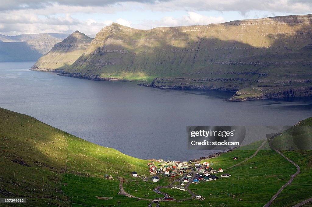 Landscape near Funningur Faroe Islands