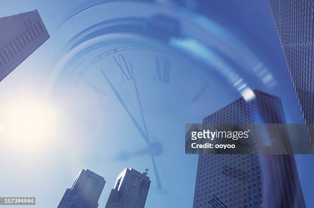 office building & clock - history stock pictures, royalty-free photos & images