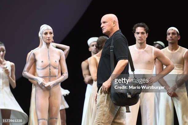 Choreographer and director of Les Ballets de Monte Carlo, Jean-Christophe Maillot on stage during a dress rehearsal of COPPÉL-I.A. At Gran Teatre Del...