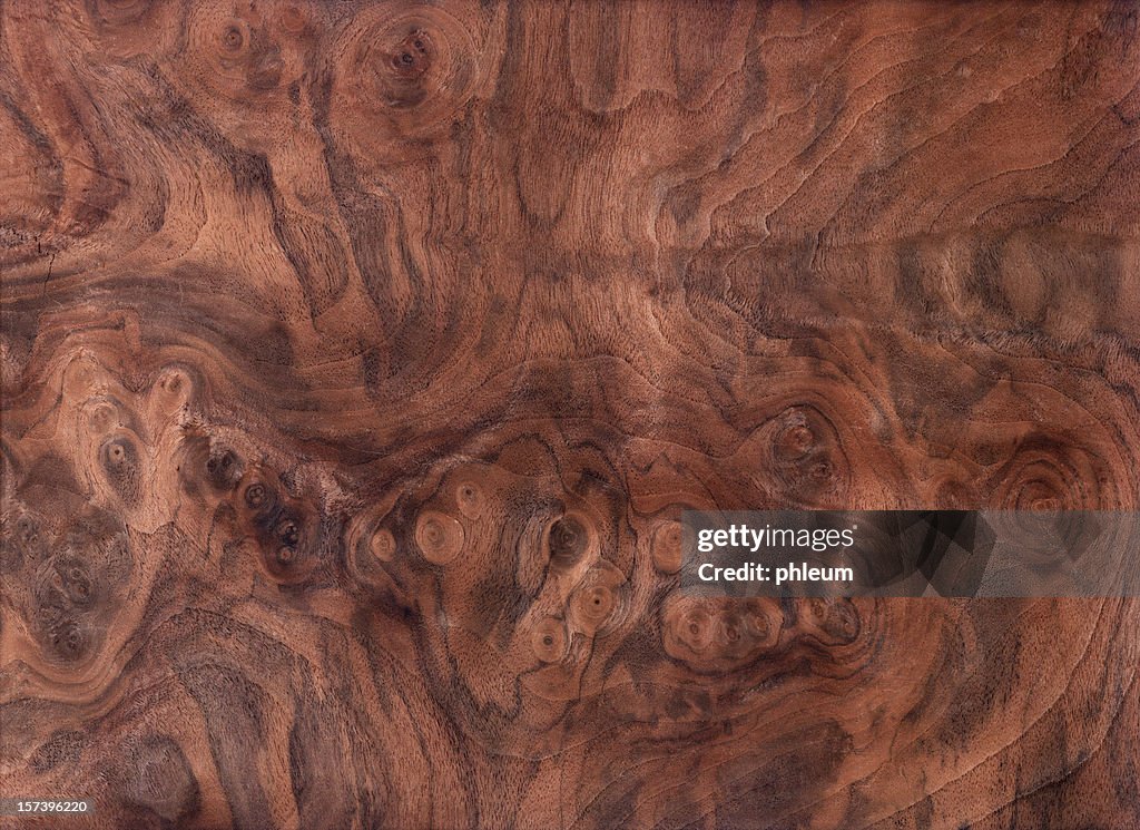 Swirling black walnut wood grain background