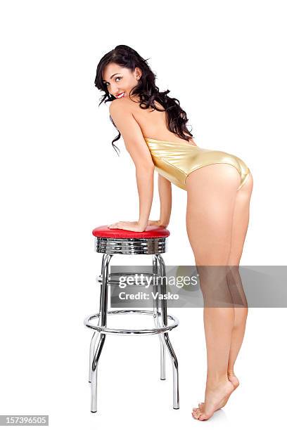 pinup model - bending over stock pictures, royalty-free photos & images