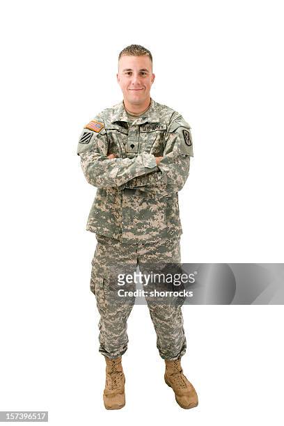 homme militaire - armée américaine photos et images de collection