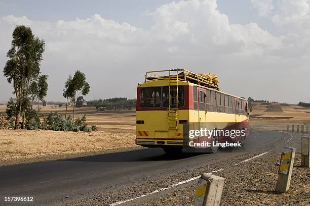 ethiopian public bus - addis ababa stock pictures, royalty-free photos & images