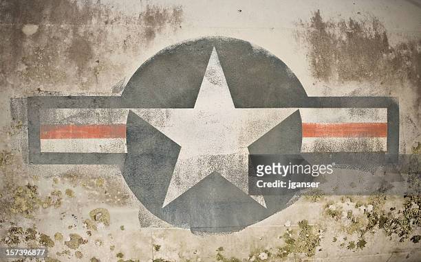 mossy air force insignia - world war ii stock pictures, royalty-free photos & images