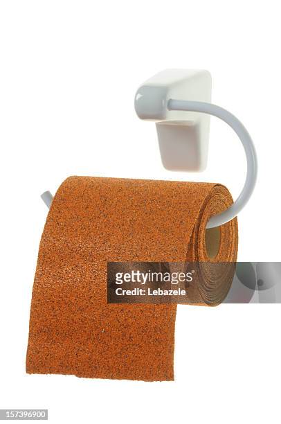 toilet-sandpaper (clipping path) - sandpapper bildbanksfoton och bilder