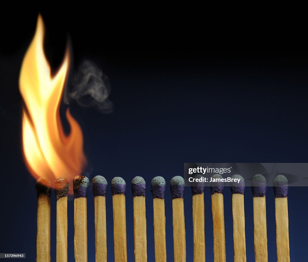Doublé en bois correspond à comme le feu aux dominos, environ à brûler