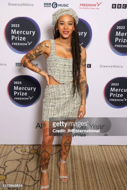 Yinka Bokinni attends the 2023 Mercury Prize Launch photocall at the Langham Hotel on July 27, 2023 in London, England.