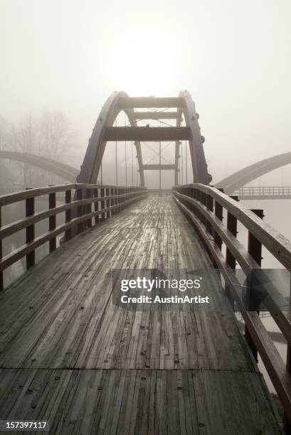 wooden bridge - midland stock pictures, royalty-free photos & images