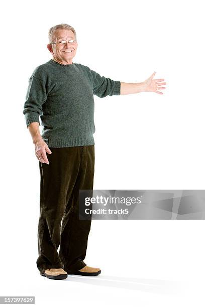 ancianos: acogedor senior - friendly salesman fotografías e imágenes de stock