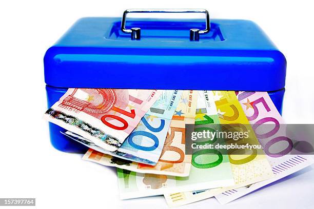 cashbox & notes - cubbyhole stock pictures, royalty-free photos & images