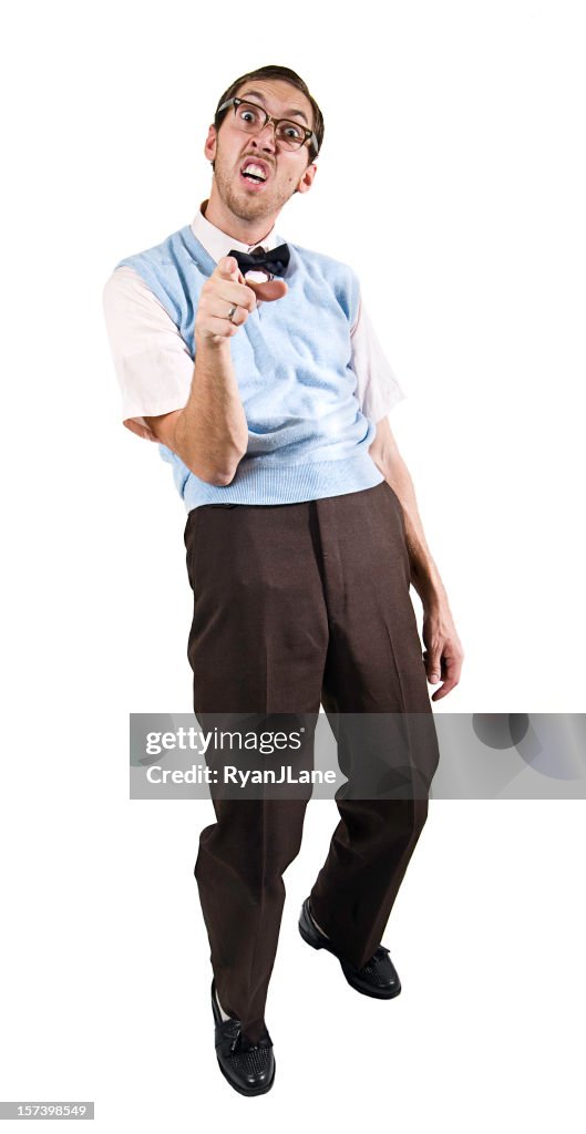 Apontar Caixa-de-Óculos Guy isolado a branco