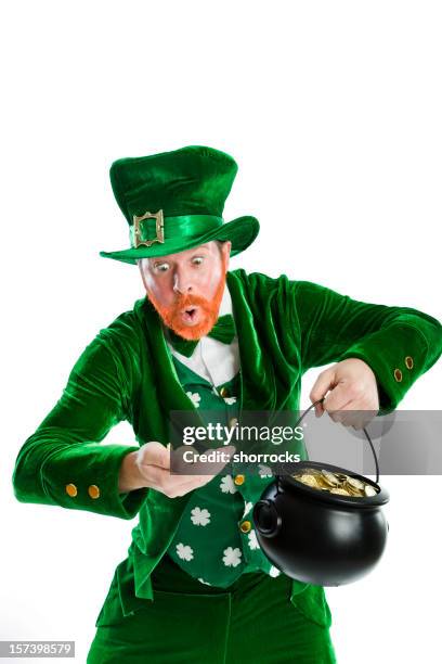 rich leprechaun - leprechaun stock pictures, royalty-free photos & images