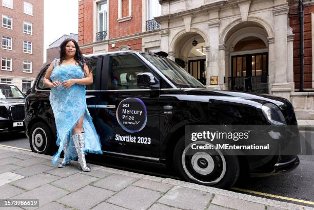 Shygirl attends the 2023 Mercury Prize Launch photocall at the Langham Hotel on July 27, 2023 in London, England.