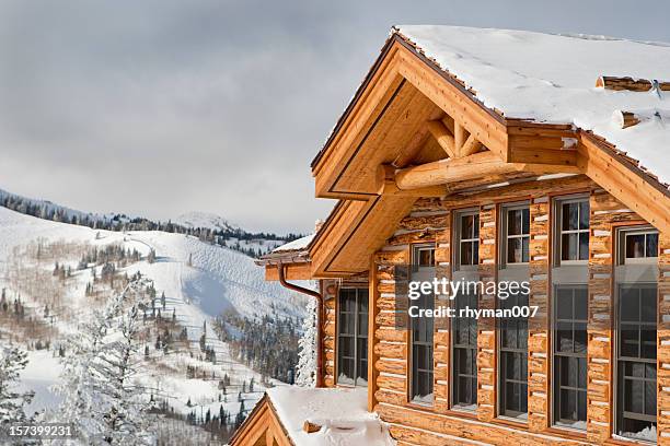 chalé de esqui - park city utah - fotografias e filmes do acervo