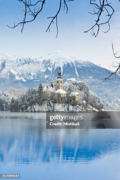 lago di bled - lago di bled foto e immagini stock