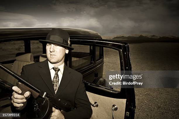 1920's and 1930's gangster look of yesteryear. - gangster stock pictures, royalty-free photos & images