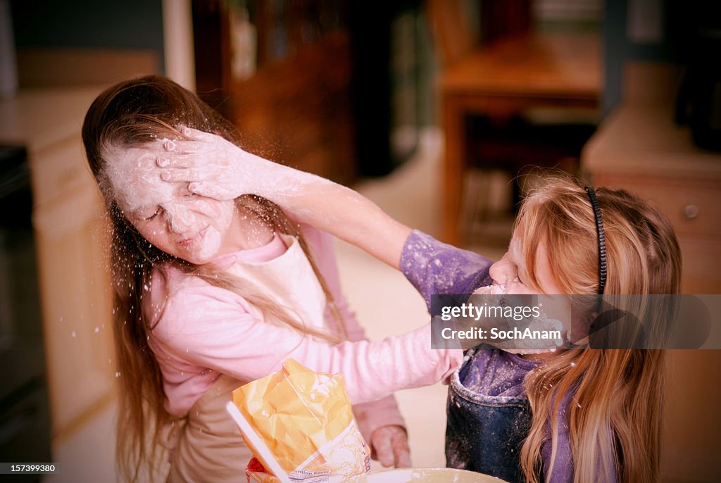 Sibling Rivalry -Food Fight - Children In The Kitchen Series