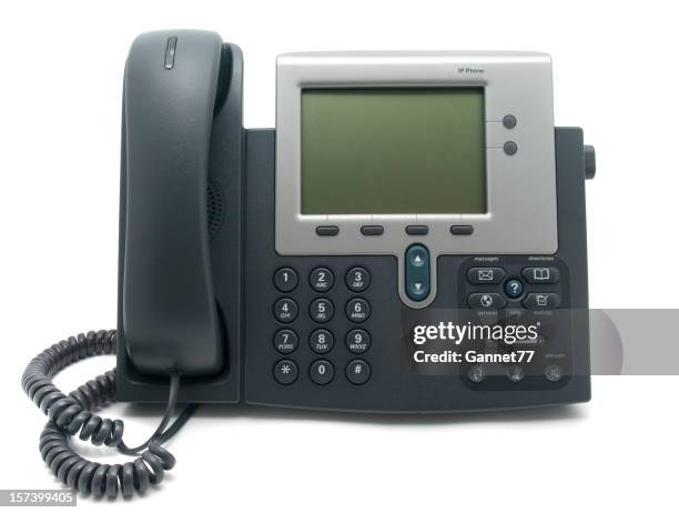 modernes ip-telefon - festnetztelefon stock-fotos und bilder