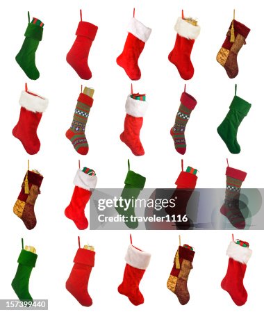 Isolated Christmas Stockings