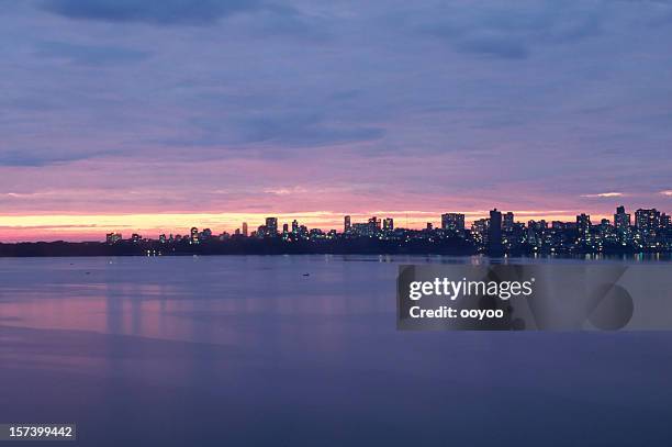 mumbai at dusk - bombay bildbanksfoton och bilder