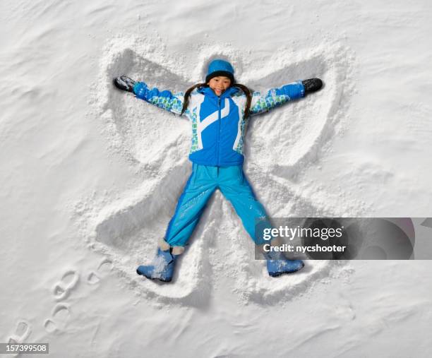 anjo de neve - calças para esquiar imagens e fotografias de stock