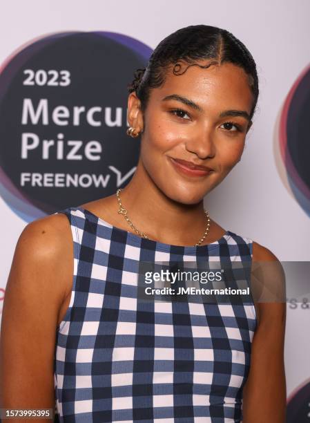 Olivia Dean attends the 2023 Mercury Prize Launch photocall at the Langham Hotel on July 27, 2023 in London, England.