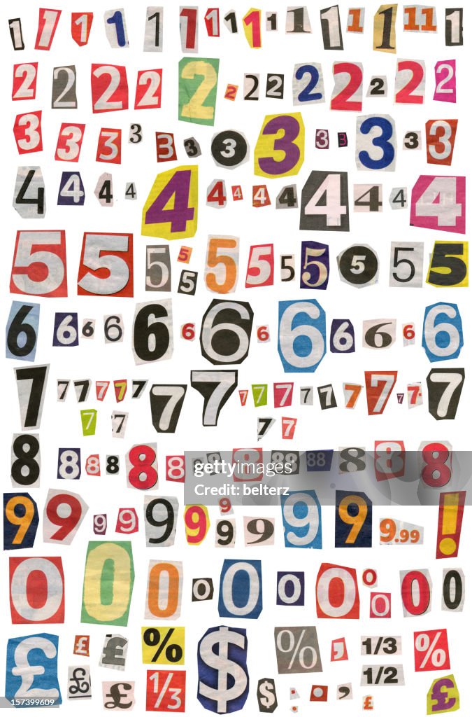 Newsprint numbers