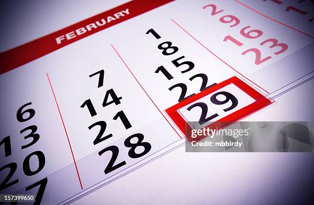 february 29 - february stockfoto's en -beelden