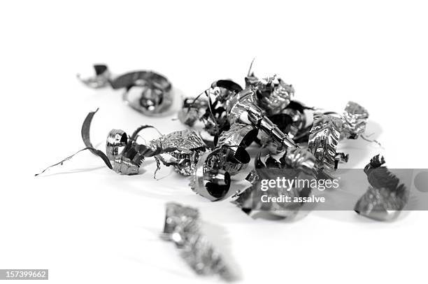 titanium metal shavings - wood shaving stock pictures, royalty-free photos & images
