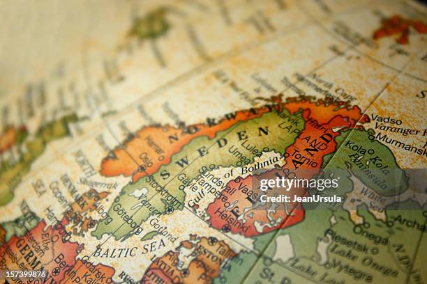 norway sweden and finland - estonia map stock pictures, royalty-free photos & images